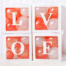 Wedding Birthday Party Decoration Transparent Letter Balloon Box(White Love)