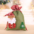 3 PCS Creative Christmas Gift Bag Children Burlap Beam Apple Bag Candy Cookie Bag(Old Man )