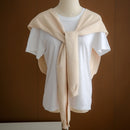P1 Autumn and Winter Tether Small Knitted Shawl for Children(Beige)
