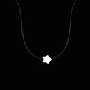 Transparent Fishing Line Necklace Invisible Chain Necklace Women Choker Necklace(Star)