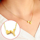 Fashion Tiny Dainty Heart Initial Necklace Personalized Letter Necklace, Letter Y(Gold)