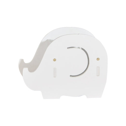 Wooden Plastic Cute Elephant Phone Rack Multifunction Mobile Tray Desk Organizer Dual Use Pen Holder Office Stationery(White elephant)