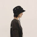Outdoor Hip-Hop Hat Fisherman Hat Windproof Basin Hat with Drawstring, Size: L