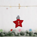 10 PCS Christmas Decoration Knitted Hat Five-Pointed Star Small Pendant(Red)