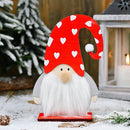 3 PCS Christmas Wooden Long Curved Hat Ornaments For The Elderly Desktop Decorations(Love)