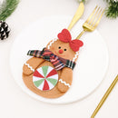 10 PCS Christmas Decorations Cutlery Set Tableware Decoration Table Dress Up(Gingerbread Man)