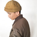 Teergl S698 Autumn And Winter Corduroy Landlord Hat Short Dome Skullcap, Size:One Size(Khaki)