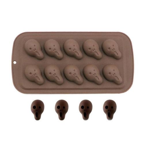 3 PCS Halloween Cartoon Baking Set Chocolate Mold(Skull)