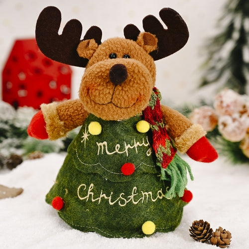 3 PCS Christmas Decoration Tree-Shaped Cartoon Candy Bag(Elk)