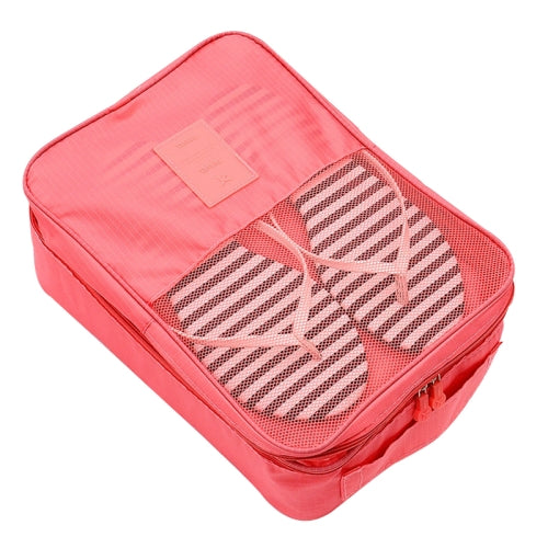 Nylon Travel Portable Storage Large Capacity Shoe Storage Bag(Pink)