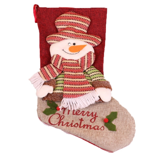 Christmas Decorations Gift Bag Large Christmas Stocking Ornaments(Snowman)