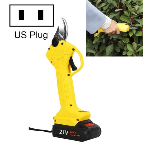 21V Low Carbon Noise Reduction Lithium Battery Pruning Machine, Plug Type:US Plug