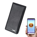 Men Wallet Leather Multifunctional Smart Anti-Lost Clutch(Black)