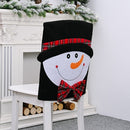 Christmas Decorations Non-Woven Fabric Cartoon Chair Cover Stool Back Cover Christmas Chair Cover(Snowman)