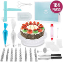 164 in 1 Cake Turntable Set Stainless Steel Decorating Mouth Baking Tools