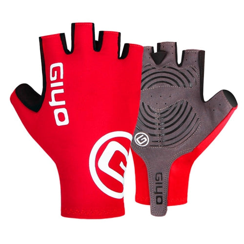 GIYO Outdoor Half-Finger Gloves Mountain Road Bike Cycling Gloves, Size: S(Red)