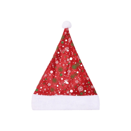 3 PCS Christmas Red Plaid Hat Thick Snowflake Hat Christmas Ornament(Mixing Color )