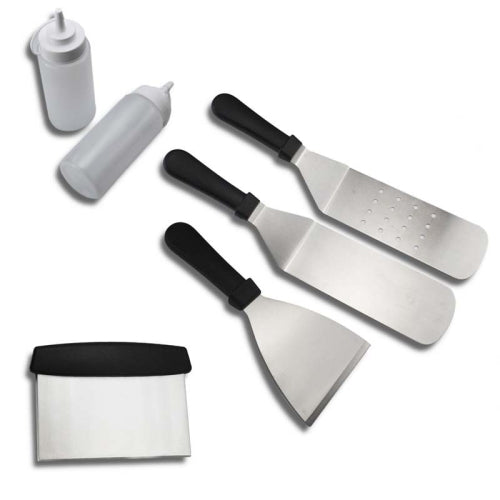 6 PCS/Set Outdoor Stainless Steel Barbecue Tool Set Tomato Sauce Bottle BBQ Grill Set