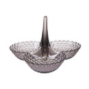 Fruit Storage Multi-layer Superimposed Fruit Tray Living Room Coffee Table Home Candy Tray, Color:Single Layer Black