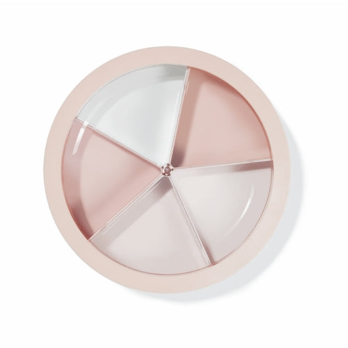 Detachable Dried Fruit Tray With Lid Living Room Candy Melon Seed Box Snack Sundries Storage Tray(Light Pink)