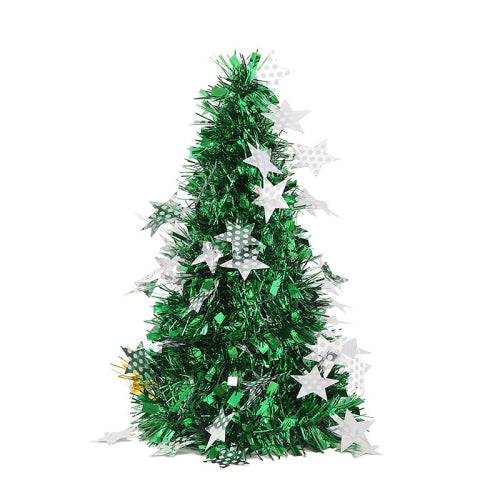6 PCS Mini Desktop Christmas Tree Hotel Shopping Mall Christmas Decoration, Style:With Five-pointed Star(Green)