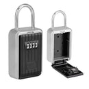 Password Key Box Wall-Mounted Metal Box Password Box Outdoor Key Anti-Theft Storage Box, Specification: Regular(Silver Black)