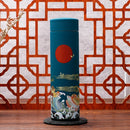 Retro Stainless Steel Vacuum Flask Student Art Water Cup(Blue)