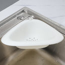6 PCS Fruit Vegetable Cleaning Draining Triangle Storage Basket Sink Multifunctional Tableware Sponge Wipe Rack(Lvory)