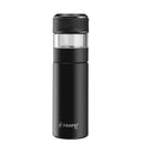 KAXIFEI Smart Tea-Water Separation Digital Display Thermos Stainless Steel Tea Making Display Warm Water Cup, Style:Steel Cup(Black)