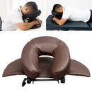Adjustable Headrest Face Pillow Family Massage Beauty Cradle Rest Pad For Desk(Brown Color)
