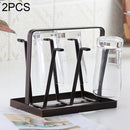 2 PCS Household Daily Necessities Iron Art Water Upside Down Drain Cup Shelf Kitchen Cup Holder(Bronze Gold)