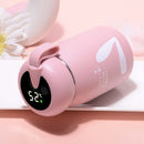 Cartoon Thermos Mug Intelligent Temperature Measurement Color Change Display Temperature Water Cup Couple Children Student Cup, Capacity: 320ml(Pink)