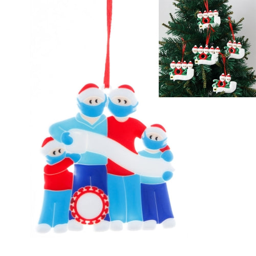 5 PCS Christmas DIY Survivor Decoration PVC Pendant, Specification: Family of Four