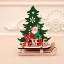 3 PCS Christmas Decorations Christmas Painted Wooden Assembly DIY Sleigh Car Decoration Jigsaw Puzzle Gift, Size:Small(Old Man)