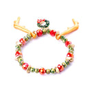 3 PCS Christmas Gift Beaded Bracelet Wearable Decoration(Antlers)