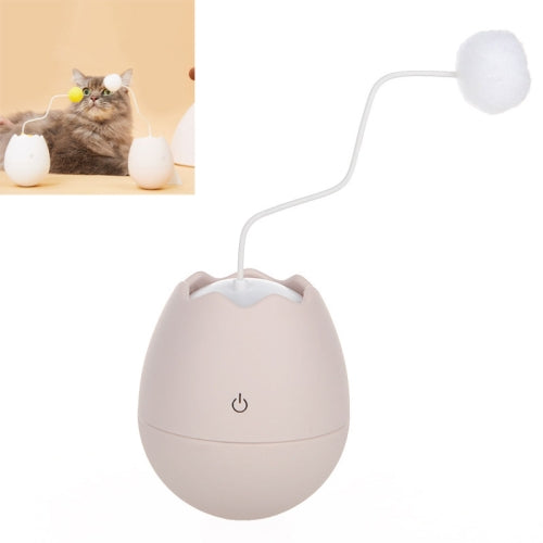 Automatic Funny Pet Stick Eggshell Self-Hey Swinging Ball Pet Toy(Shell Powder)