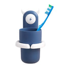 Children Cartoon Toothbrush Cup Wall-mounted Mouthwash Cup(Dark Blue)