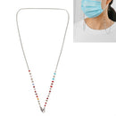 6 PCS Multi-Purpose Necklace Anti-Drop Chain Colorful Triangle Zircon Anti-Lost Masks Glasses Chain