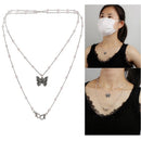 4 PCS Pearl Chain Retro Butterfly Double Layer Multi-Purpose Mask Necklace Chain Glasses Chain