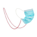 4 PCS Necklace Personalized Handmade Crystal Bead Chain Mask Anti-Lost Lanyard Glasses Chain(Red)