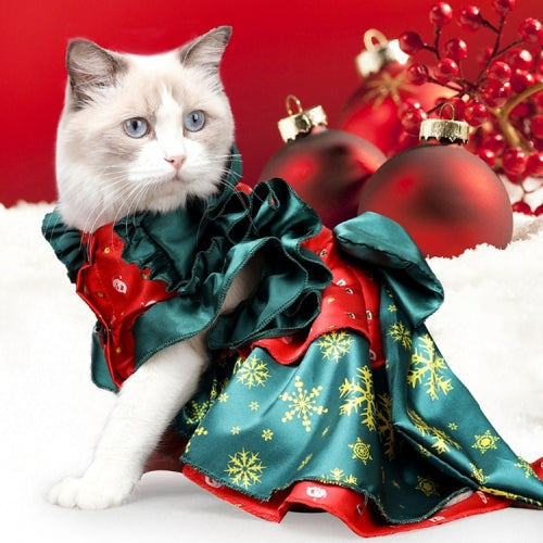 Christmas Creative Pet Clothes Turned Into Funny Cat Christmas Dress, Size: M