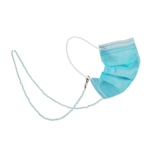 3 PCS Drop-Shaped Beaded Crystal Mask Anti-Lost Lanyard Fashion Glasses Chain(Light Blue)