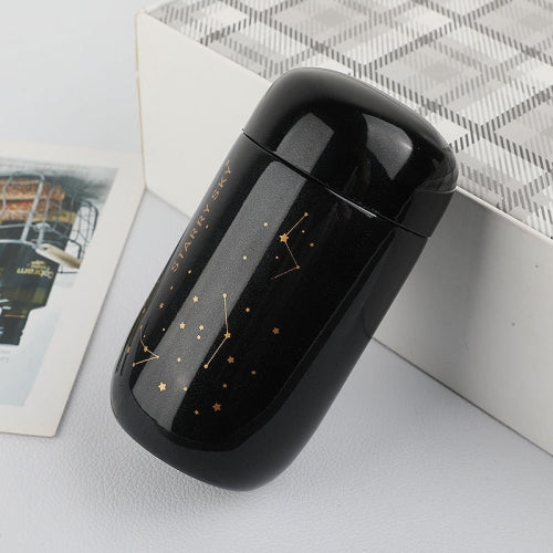 Portable Children Mini Cute Vacuum Flask Star Pocket Water Cup(Star Black)