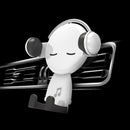 Mobile Phone Holder Car Air Outlet Car Phone Holder Cartoon Navigation Mobile Phone Holder(Ivory White)
