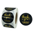 2 PCS Roll Dyeing Hot Stamping Thank You Sticker Label, Size: 3.8cm / 1.5inch