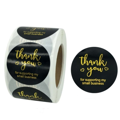 2 PCS Roll Dyeing Hot Stamping Thank You Sticker Label, Size: 3.8cm / 1.5inch