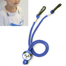 10 PCS Cartoon Pattern Children Mask Anti-Lost Lanyard Student Sports Sunglasses Nylon Rope(Blue Panda)