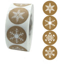 3 PCS Roll Sticker Cowhide Sticker Label Happy Christmas Decoration Label, Size: 2.5cm / 1inch