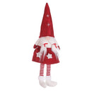 Christmas Decorations Faceless Doll Girl Figurines Window Decorations(Red )