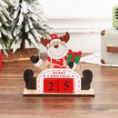 3 PCS Christmas Decorations Painted Wooden Assembly DIY Calendar Decoration Jigsaw Puzzle Gift(Elk)